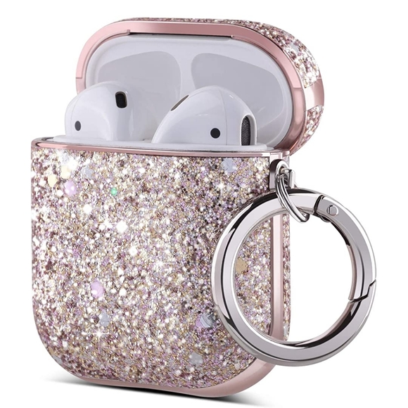 Pink Glitter Shockproof Protective AirPod Case - Picture 1 of 6